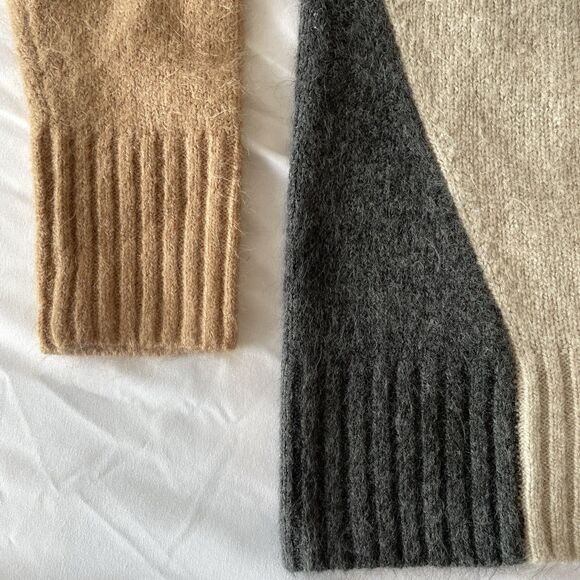 Tribal Colorblock Mock Neck Sweater Acrylic Throwback Top Womens Size M - Picture 4 of 9